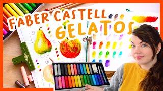 Testing Faber Castell Gelatos!  3 ways to use them 