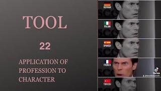 TOOL 22 - Taking profession of character- into preparation - Skills mastered by ACTOR -Willem Dafoe