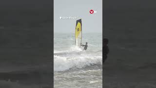 People windsurf as Storm Gerrit hits UK #news #shorts