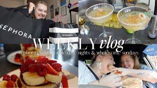 weekly vlog: sephora event, double date nights + wholesome sundays