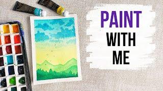 EASY watercolour painting for absolute beginners  Paint with me