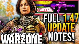 WARZONE: All 1.47 UPDATE PATCH NOTES! Huge META CHANGES, STABILITY UPDATES, & More! (Season 5 Notes)