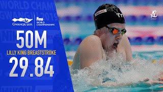 LILLY KING TAKES GOLD IN 50M BREASTSTROKE!!!