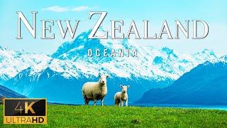 FLYING OVER NEW ZEALAND (4K UHD) - Relaxing Music With Stunning Beautiful Nature (4K Video Ultra HD)