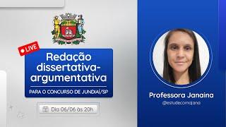  Redação para o Concurso de Jundiaí  | Aula ao vivo | JáPassei Educação