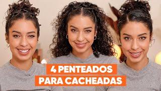 4 PENTEADOS FÁCIES PRA CABELO CACHEADO - MEUS FAVORITOS! | JULIANA LOUISE