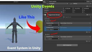 how to use unity events (event system) on trigger enter and exit