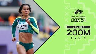 Hodge and Lewis fly through the 200m heats | World Athletics U20 Championships Lima 2024