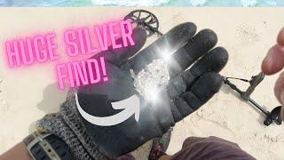 Incredible Silver Jewellery find while Metal Detecting at the Beach!