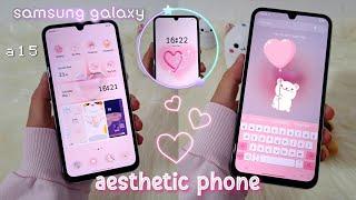 how to make your android phone aesthetic ️  Samsung Galaxy A15 🩵  setup & customization