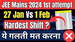 JEE Mains 2024: Hardest Shift? 27 Jan 2024 Shift Vs 1 Feb 2024 Shift | JEE Mains 2024 Analysis