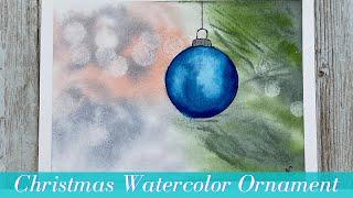 Watercolor Christmas Ornament