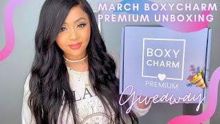 MARCH 2021 BOXYCHARM PREMIUM UNBOXING & TRY-ON   VALUE $316 || GIVEAWAY  || BEAUTY BOX REVIEW 