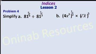 Indices: Lesson 2