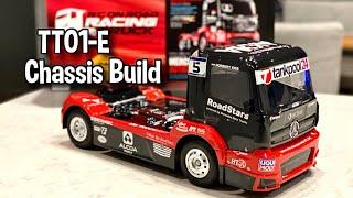 Tamiya Tankpool MP4 TT-01 Type E - Mercedes Benz Race Truck Build Video. Kit #58683 Chassis Build