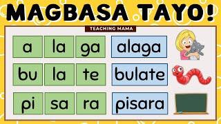 MGA SALITANG MAY TATLONG PANTIG | UNANG HAKBANG SA PAGBASA NG TAGALOG | TEACHING MAMA