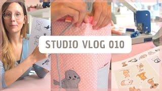 wir machen Sticker, nähen einen Kinderrucksack und viele neue Stempelmotive - StudioVlog 010/deutsch