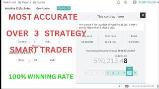 Highly Profitable Over 3 Strategy Using smart trader tool, 100% Winning Rate