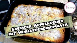 Sweet & easy  saftiger Apfelkuchen mit Vanillepuddingpulver  Thermomix | mix-it-easy by Steffi