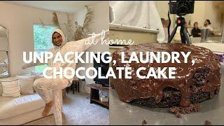 at home vlog | unpacking, skincare, laundry, chocolate cake | Noha Hamid