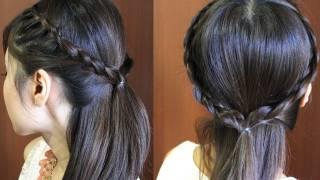 How to: Crown Lace Braid Hairstyle for Long Medium Short Hair Tutorial