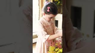 Magdalene Winter Pink Floral Smocked Dress