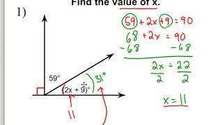 finding x in supplementary complementary and vertical relatoinships lesson