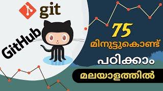 Git and GitHub in 75 Minuts | 75 മിനുട്ടുകൊണ്ട് മലയാളത്തിൽ പഠിക്കാം | Git tutorial in Malayalam