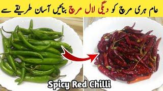 Degi Laal Mirch Ghar Par Banane Ka Tarika By Asma Foods786 | How To Dry Chillies | دیگی لال مرچ