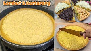 BIKIN NGILER || TANPA HARUS NUNGGU LAMA RESEP MARTABAK MANIS TEFLON LEMBUT BERSARANG