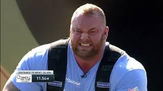 Centimeters Seperate Hafþór Júlíus Björnsson and Brian Shaw in the Plane Pull | 2016