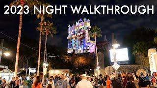 Disney's Hollywood Studios 2023 Night Walkthrough in 4K | Walt Disney World Florida February 2023