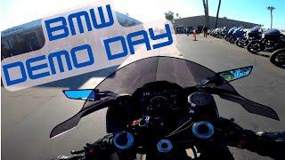 Trying out a new S1000 at a BMW demo day!