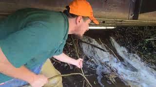 Draining Flood By Unclogging Bridge Time-lapse Version