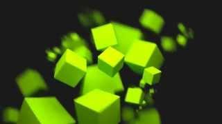 3D Green Cubes Audio Visual Render [HD]