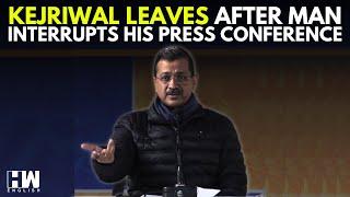 WATCH: Arvind Kejriwal & CM Atishi Marlena Leave After Man Interrupts Press Conference | AAP | Delhi