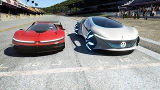 Mercedes-Benz Vision AVTR vs Ferrari F42 Concept at Old SPA