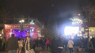 Crocker Park lights their iconic Christmas tree