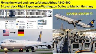 Super Weird and Rare Lufthansa Airbus A340-600 Flight Experience. LH415 to Munich from Washington DC