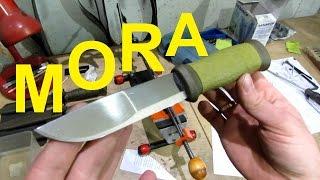 MORA KNIFE SHARPENING to planing hair, HHT test