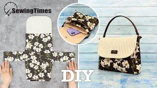 DIY Three Pockets Handbag  Woman Purse Bag Tutorial
