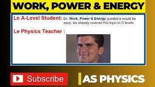 Work, Power and Energy | Hard P1 Questions | AS Physics