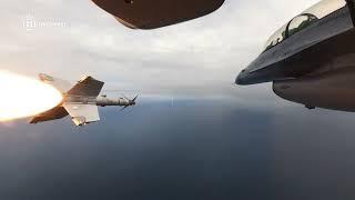 Danish F-16BM firing AIM-9M Sidewinders