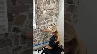 Faux stone wall update! Visit my Instagram for more info!