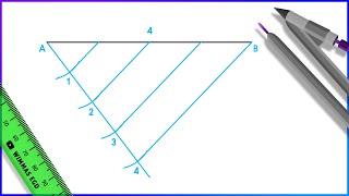 How to divide a line into equal parts.