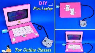 How to make a Mini Laptop Phone Holder with Paper For Online Classes/ DIY Stationery Organizer