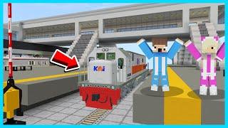 MIPAN & ZUZUZU Buat Stasiun KERETA API Di Minecraft Yang PALING NYATA! KITA BISA NAIK KERETA!