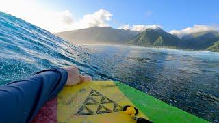 MY FIRST EVER SURF TRIP | *RAW* BODYBOARDING TEAHUPOO POV | TAHITI