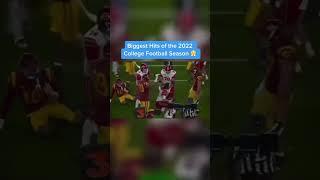 Biggest Hits of the 2022 College Football Season #shorts #sports #football