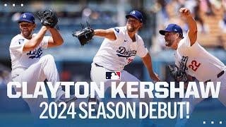 Clayton Kershaw makes his 2024 debut for the Dodgers!